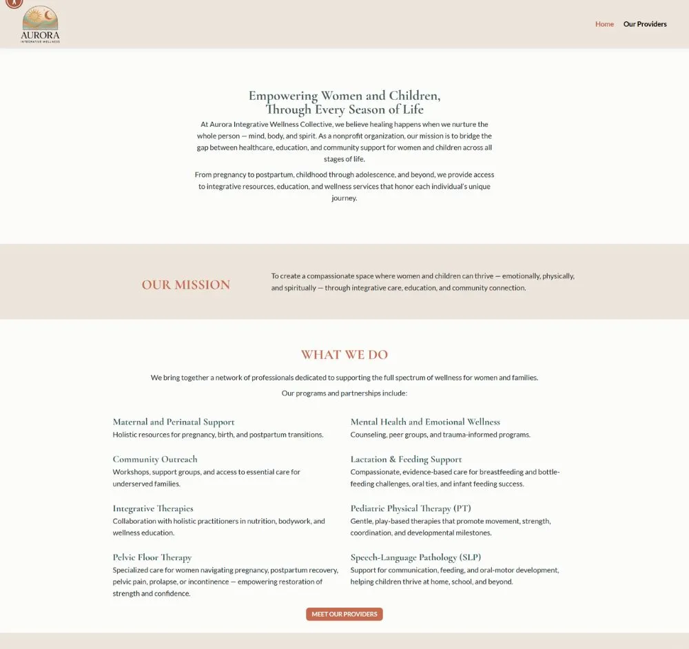 Aurora Integrative Wellness web design Aurora Integrative Wellness web design