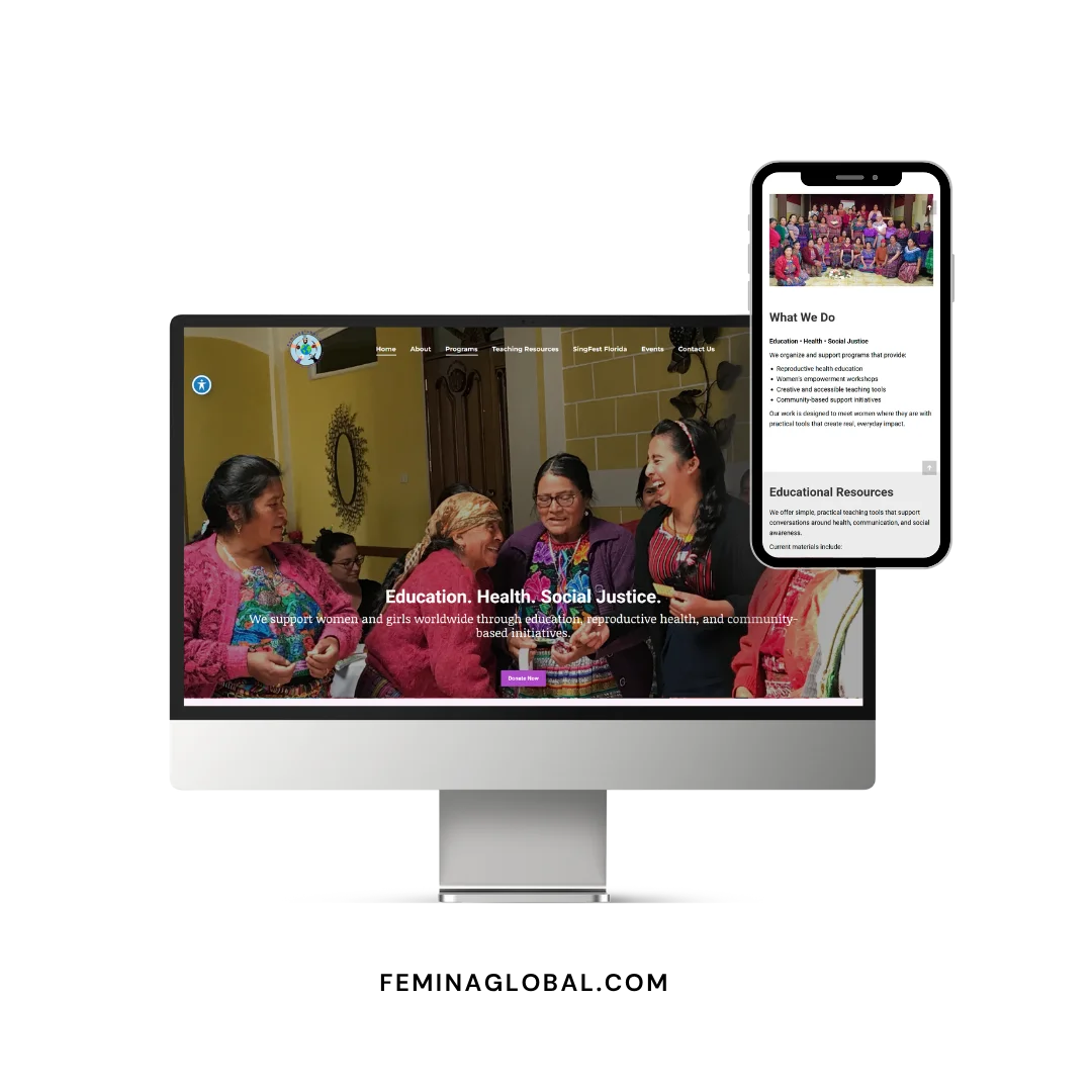 Femina Global website mockup Femina Global website mockup