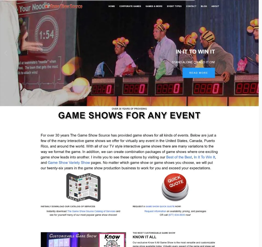 Game Show Source web design Game Show Source web design