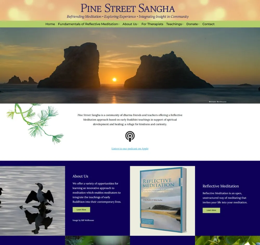 Pine Street Sangha web design Pine Street Sangha web design