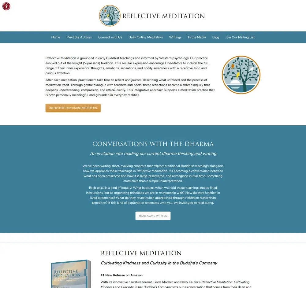 Reflective Meditation web design Reflective Meditation web design