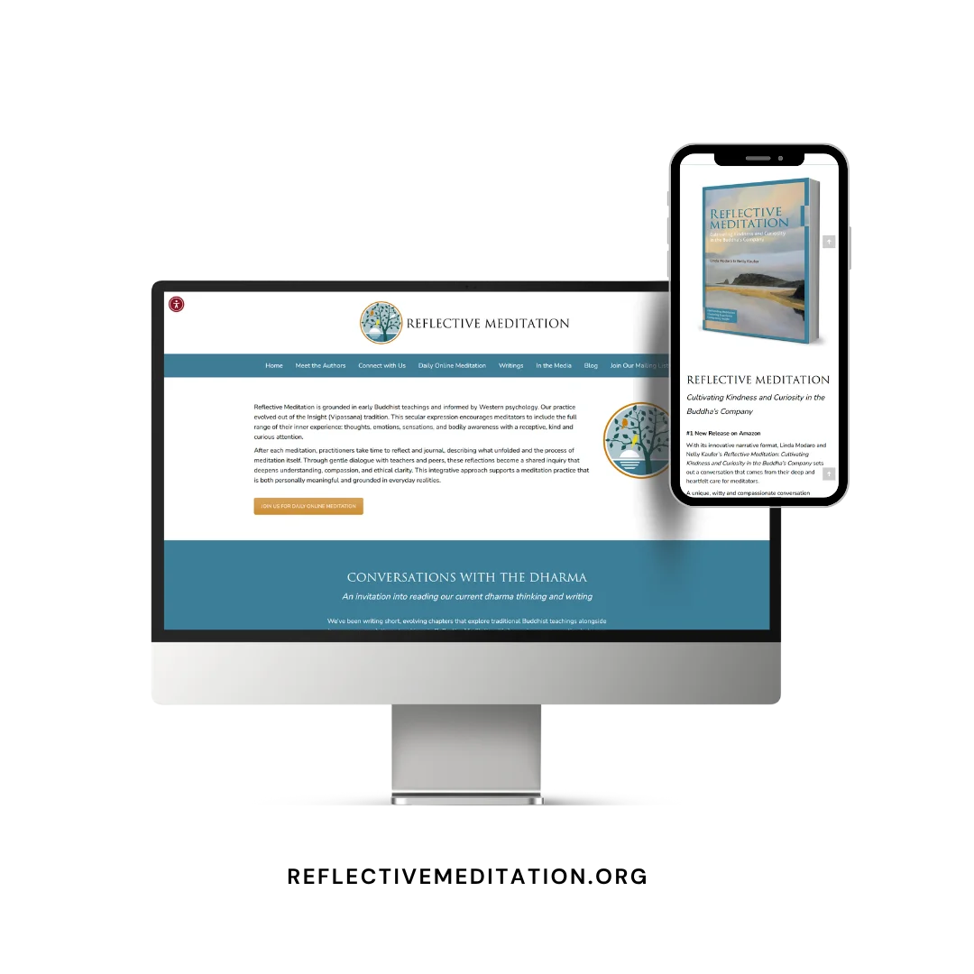 Reflective Meditation website mockup Reflective Meditation website mockup