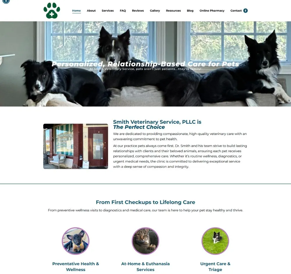 Smith Veterinary Services web design Smith Veterinary Services web design